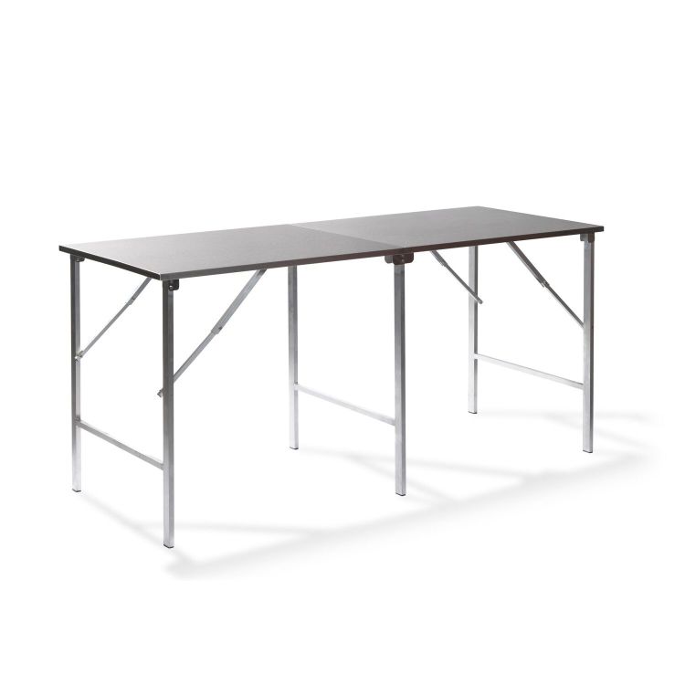 Edelstahl Arbeitstisch aufklappbar 200x80x90 cm (BxTxH), 23100