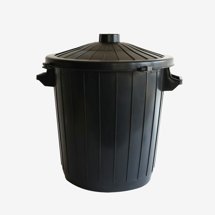 Poubelle ronde 50 L avec couvercle verrouillable