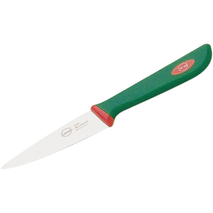 Couteau à éplucher Sanelli, manche ergonomique, longueur de lame 10 cm