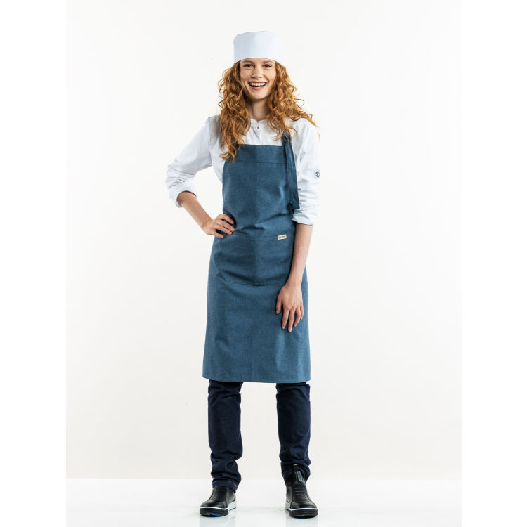 Latzschürze Amar Blue Melee W7590