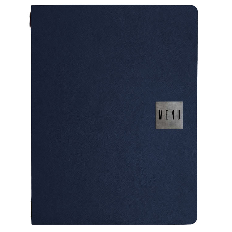 Stil casa, 12-teiliges Menükarten-Set A4, Polyurethan, drei Innenhüllen aus Kunststoff, elastischer Umschlaghalter