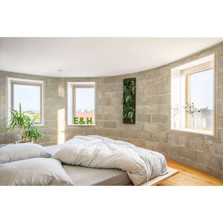 Pflanzenbild im Dschungeldesign 140x40cm Vollholz (schwarz)