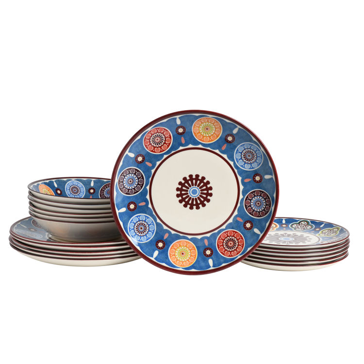 Sumaya Blue WL -  Tellerset 18-tlg