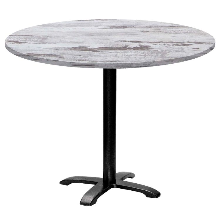 Table Bazila ronde - décor bois