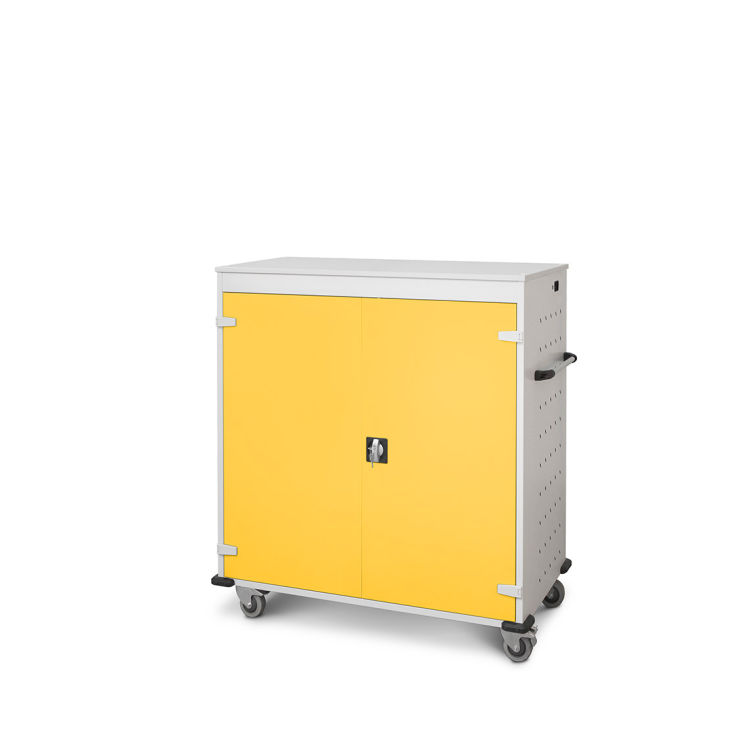 Laptopwagen 30 Fächer mit lichtgrauem Korpus
