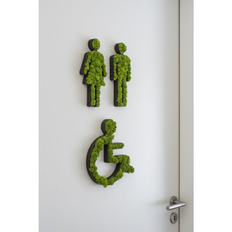 Piktogramm: Toiletten-Schild Rollstuhl 25cm