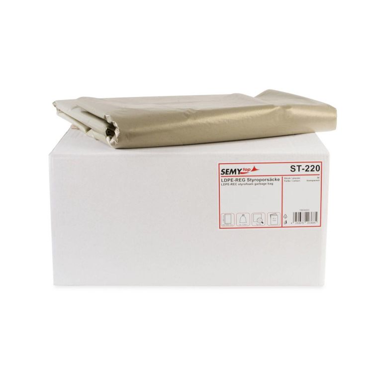 LDPE-Reg. Styroporsäcke, transparent, Typ 80, ca. 1.000 l