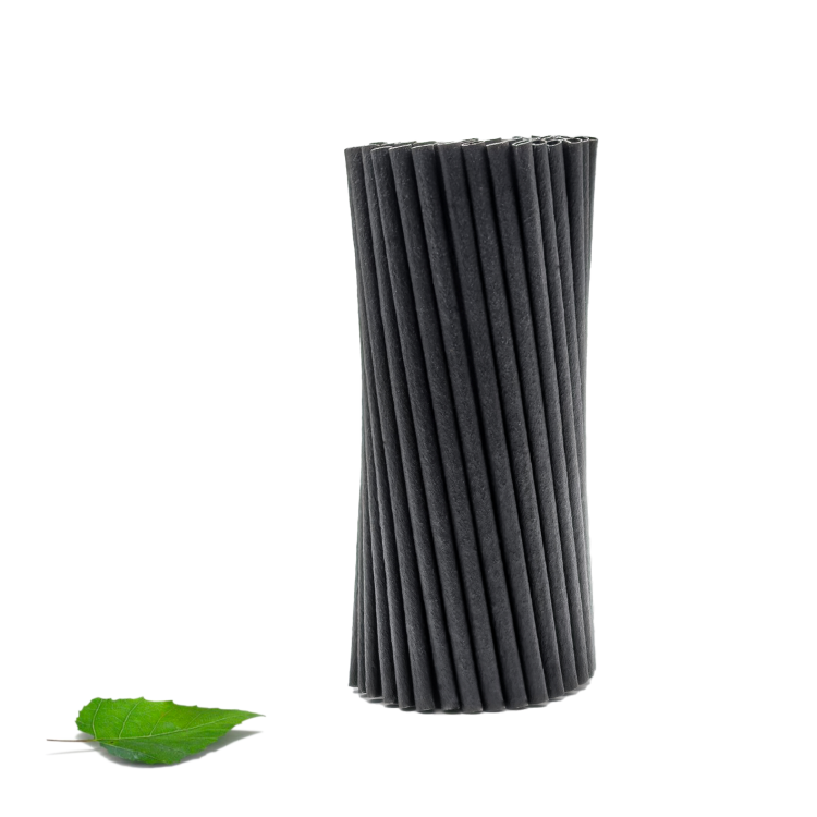 Bio Trinkhalme - 15cm - schwarz - 3000 Stück