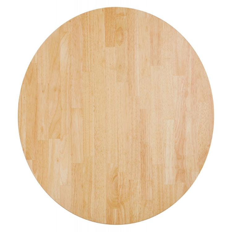 Runde Tischplatte MASSIVO aus massivem Gummibaumholz