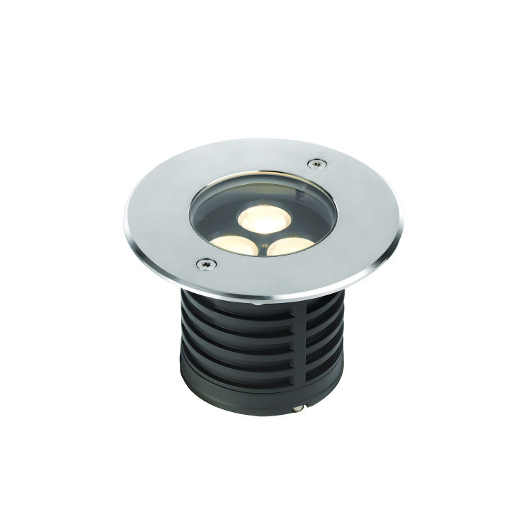 BART multiled Bodeneinbaustrahler Außenleuchte Edelstahl 3 x 2W RGB Optik 30°