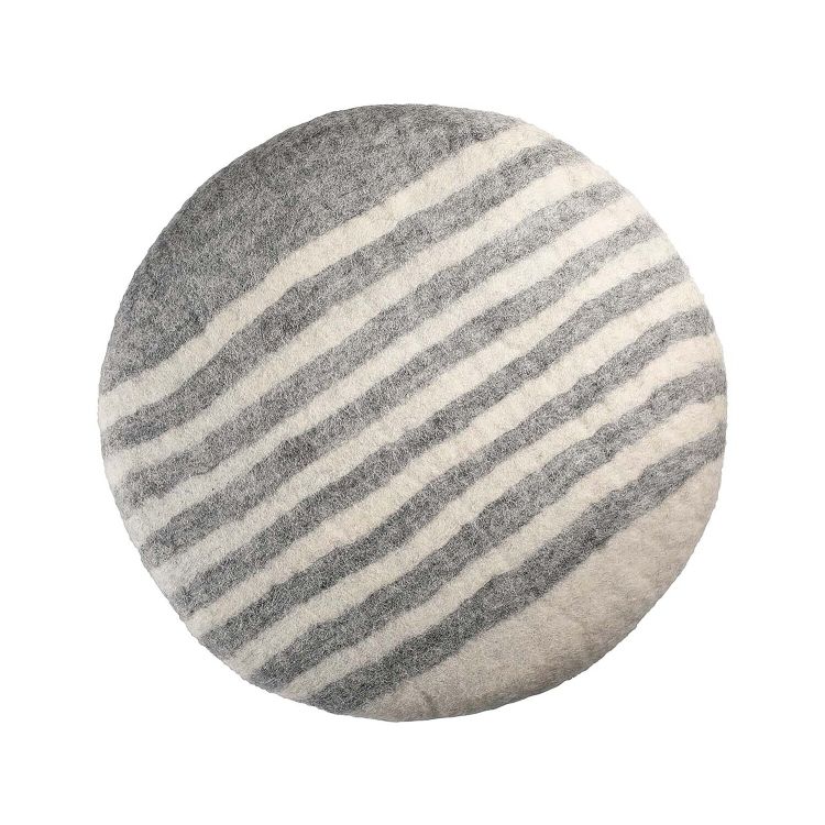 Sitzkissen 'LANA', grau-weiß