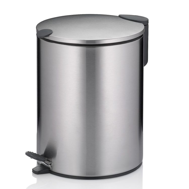 Cestino per cosmetici Mats Acciaio inox opaco Sil. Chiudi