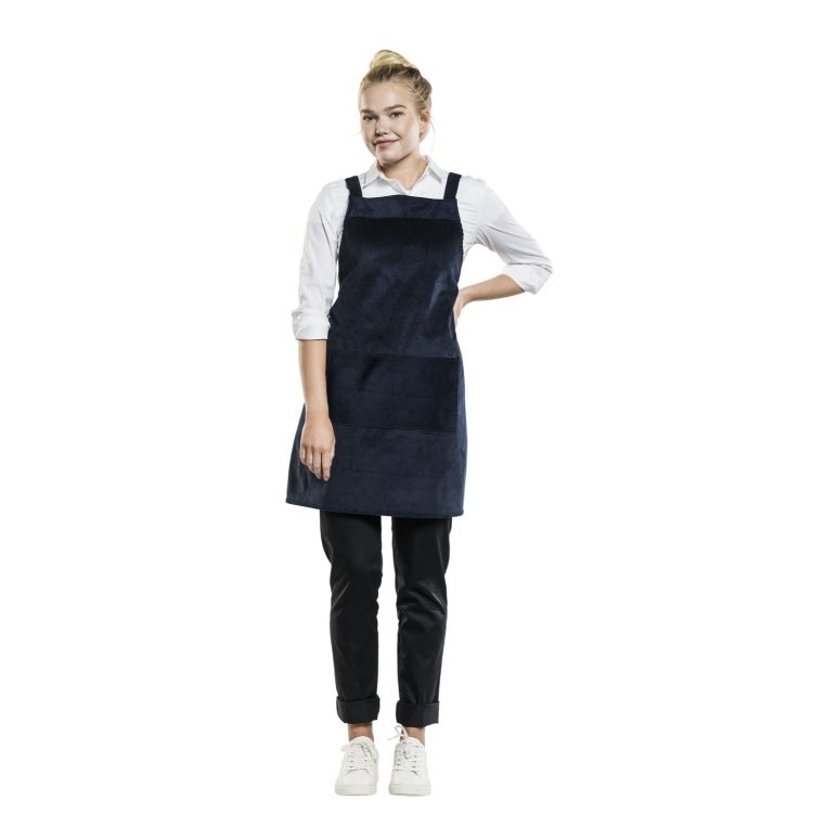 Latzschürze Cross Blue Velvet W70–L85