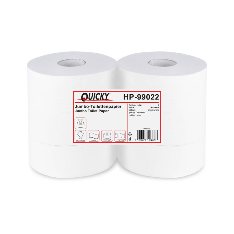 Jumbo-Toilettenpapier, 2-lagig