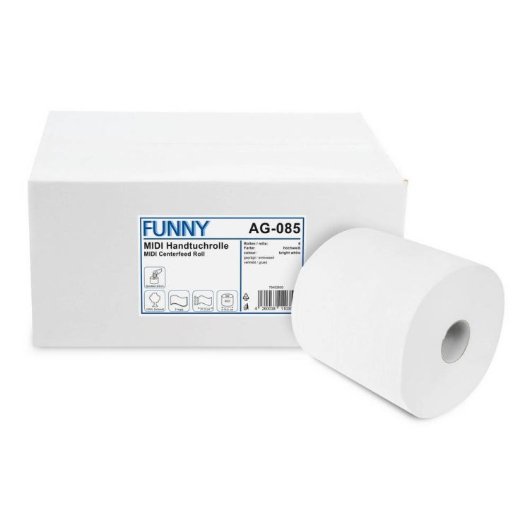 Handtuchrolle MIDI 20 cm, 2-lagig, hochweiß