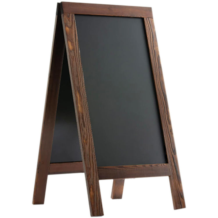 Chevalet publicitaire, tableau noir, inscriptible des deux côtés, 520 x 850 mm (L x H)