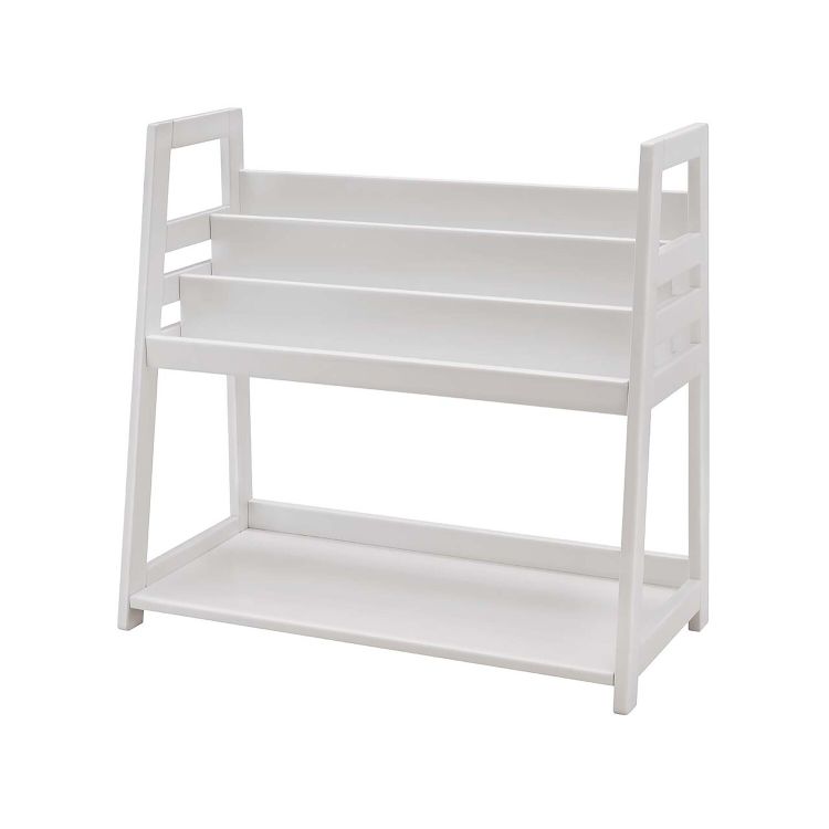 Kinderregal 'Montessori' B83xT38xH75cm, Bücherregal oben, Buche weiß