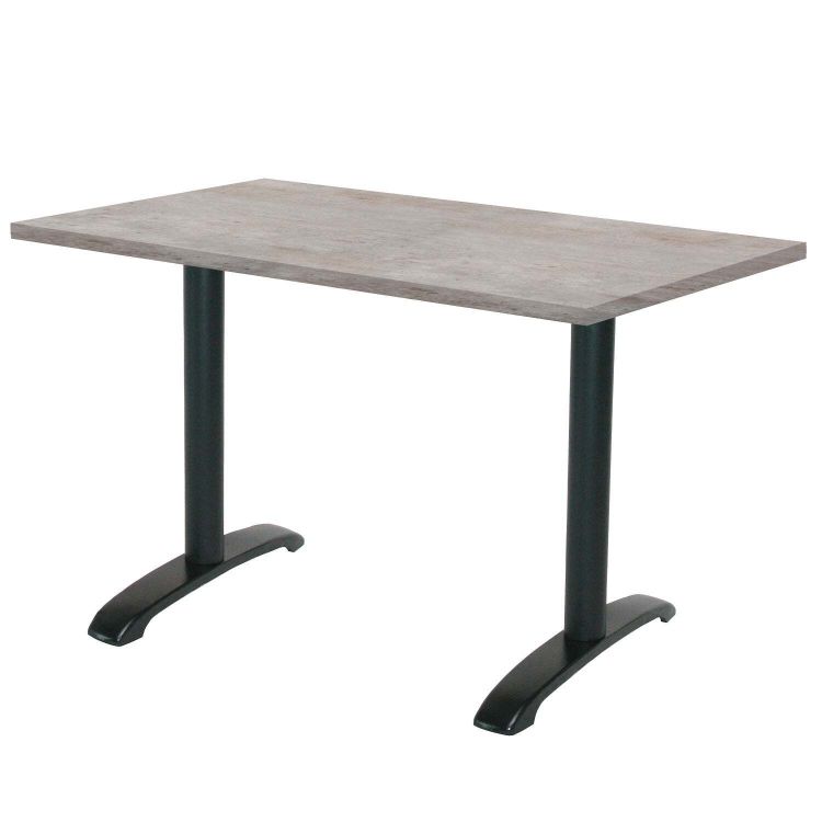 Table Bazila rectangulaire - décor pierre ou bois