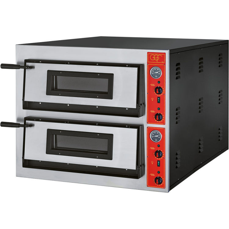 GGF Pizzaofen mit zwei Kammern für 12 Pizzen à 300 mm, 14,4 kW, 900 x 1020 x 750 mm (BxTxH)