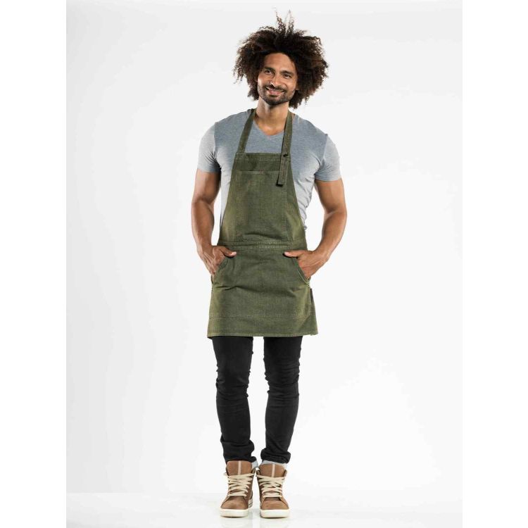 Latzschürze Salopet Green Denim W8070