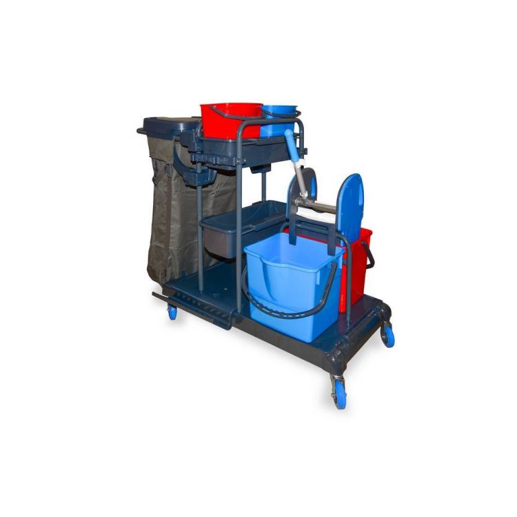Reinigungswagen mit 2 x 5 l und 2 x 18 l Eimer