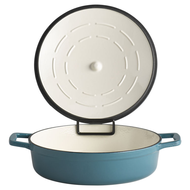 Bräter mit Deckel 5 STARS blau; 3L, 28x28x7cm; (BxTxH)