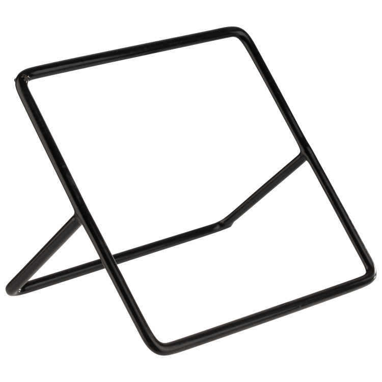 Buffetständer -SQUARE- 12 x 12 cm, H: 7 cm Metall, PVC, schwarz mit Antirutschbeschichtung