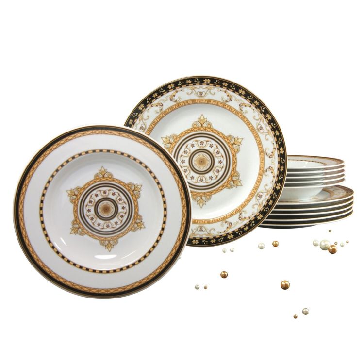 Majestosa schwarz - Tafelservice 12tlg