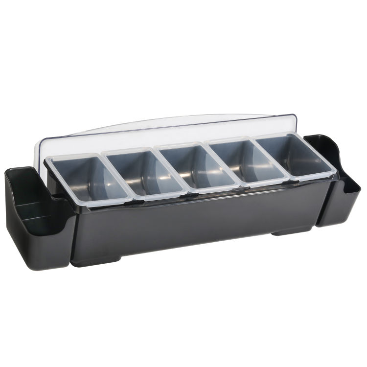 Contenitore per ingredienti, 7 scomparti, 600x150x85 mm (LxPxA)