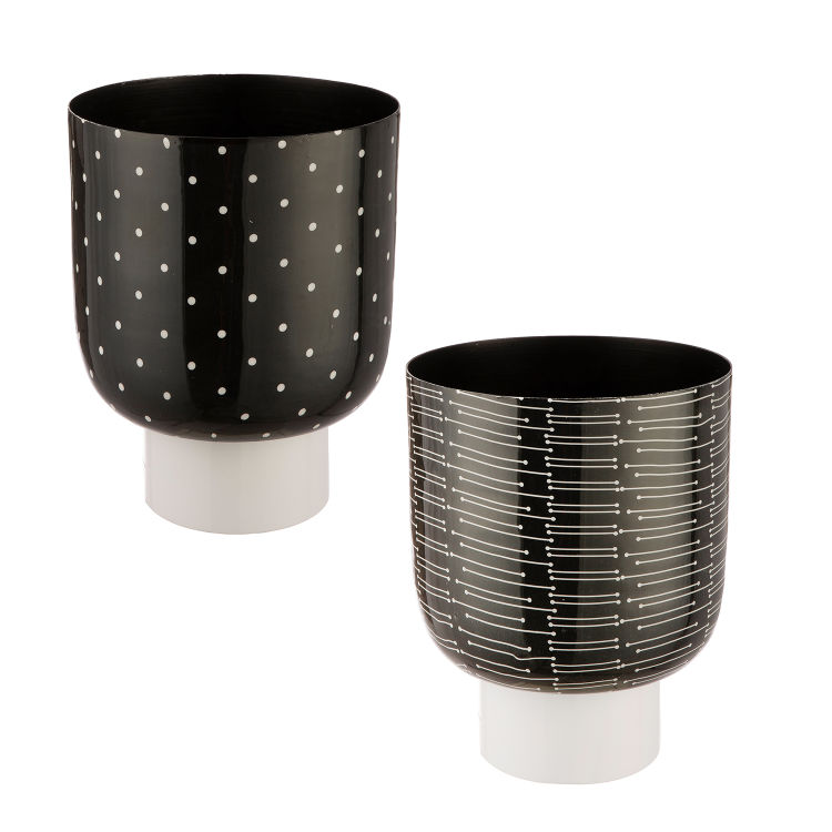 Übertopf Black & White 2-sort.