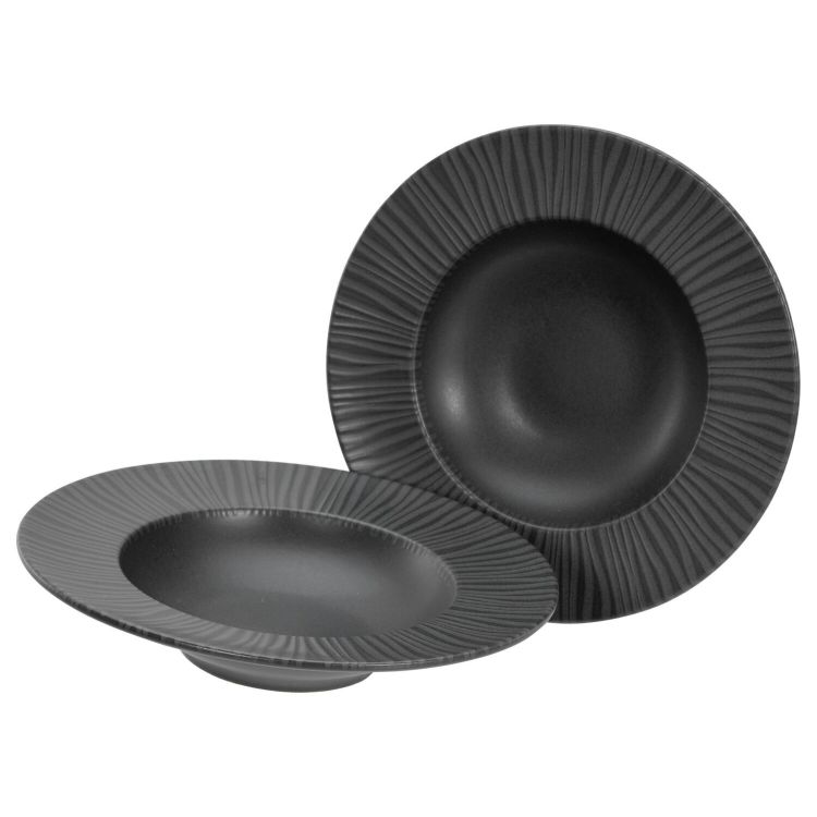 Set assiettes à pâtes 2 pièces Vesuvio black