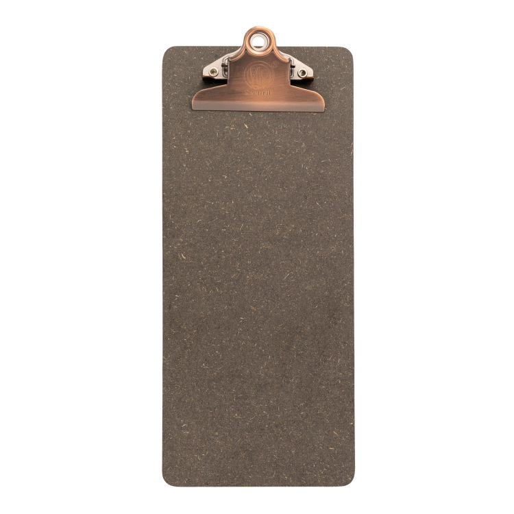 Portaconto con clip in acciaio inox - Marrone