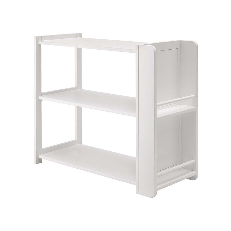 Kinderregal 'Montessori' B90xT38xH75cm, Bücherregal seitlich, Buche weiß