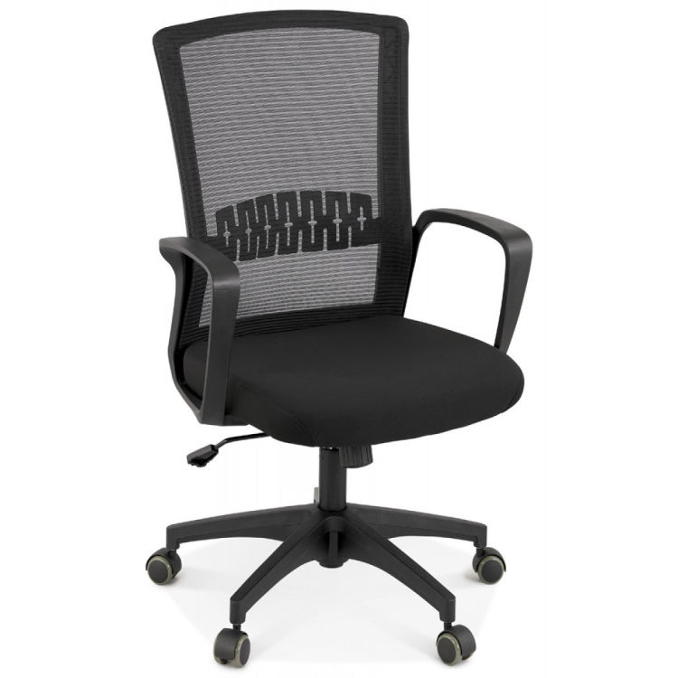 Stuhl VOODOO aus schwarzem Stoff