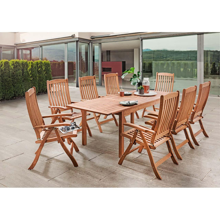 Gartenmöbel-Set 'Calea', 9-teilig, 8 Sessel, 1 Tisch