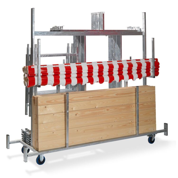 Marktstand Transportwagen, galvanisierter Stahl