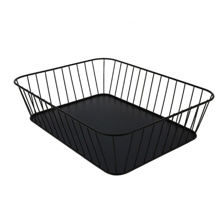 Steely corbeille rectangle metal gm 40x30x10
