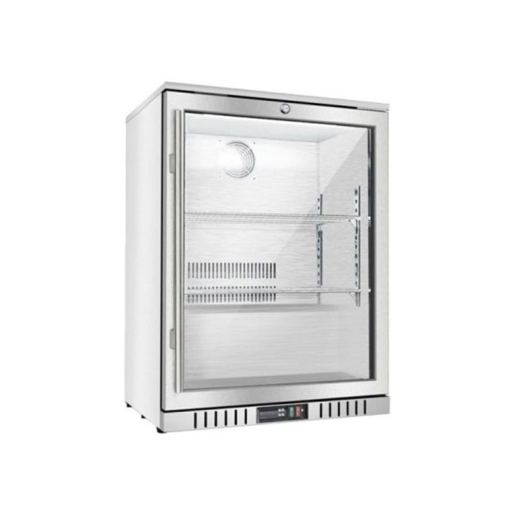 Bar Display Cooler, une porte battante, 600 x 530 x 835 mm (L x P x H), acier inoxydable