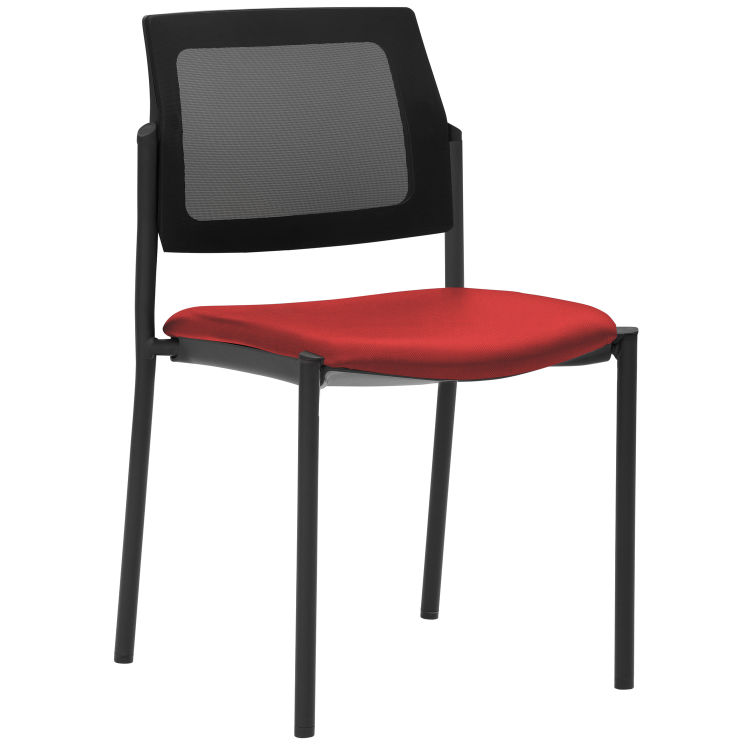 Stapel-/Konferenzstuhl 2519 (2 Stück Packung), Polyester-Stoff, 4-Fuß-Gestell