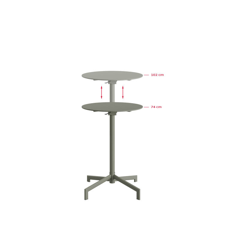 Table Versa, réglable en hauteur