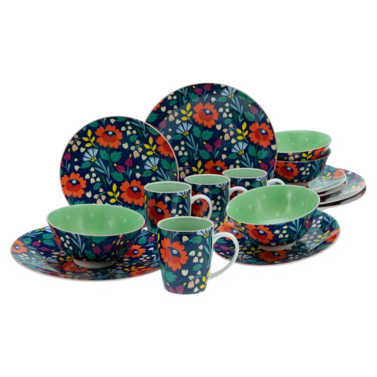 Folklore Blau - Kombiservice 16 tlg