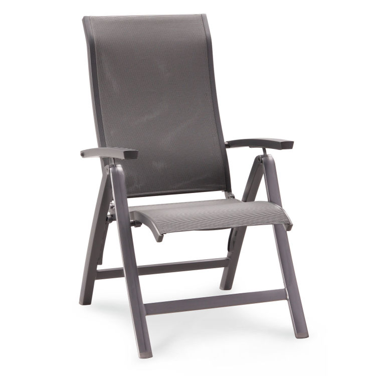 Fauteuil pliant Larino, avec accoudoirs, Ergotex