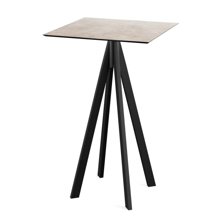 Tavolo alto Infinity telaio + HPL quadrato