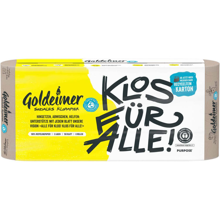 Goldeimer Klopapier, 3-lagig, 'RC Nature' 7 x 8 Rollen, Relaunch 2023