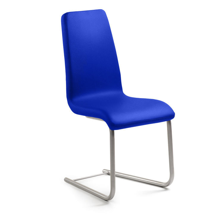 Schwingstuhl 2149, Polyester-Stoff, Rundrohr