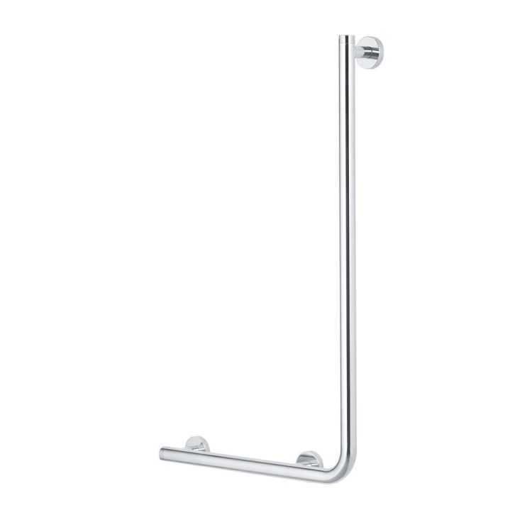 Barre d'appui coudée à droite Boston Comfort & Safety inox poli