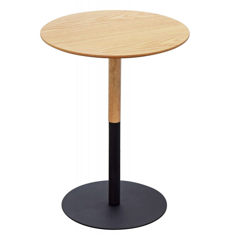 Beistelltisch rund DILA mit Holz und Metall