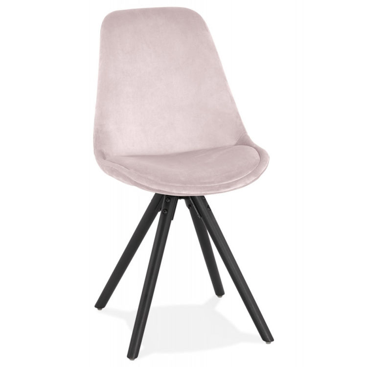 Stuhl RICKY in Rosa Samt