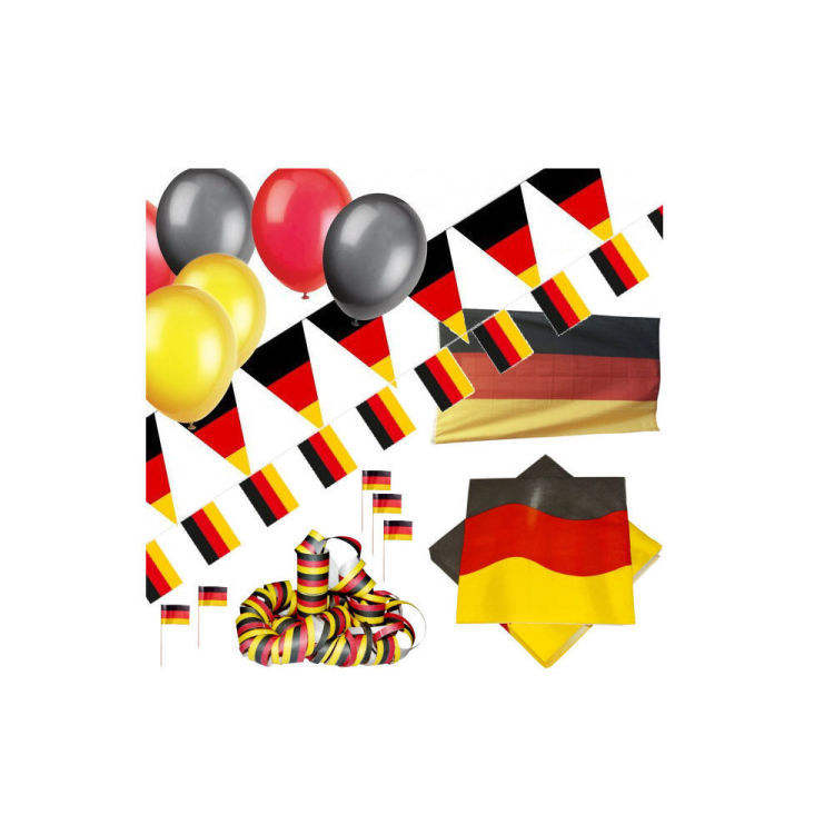 XXL 336 Teile Deutschland Party Deko Basis Set für bis zu 100 Personen