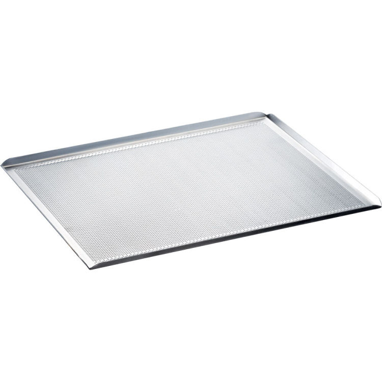 Plaque de cuisson perforée en aluminium, 3 bords
